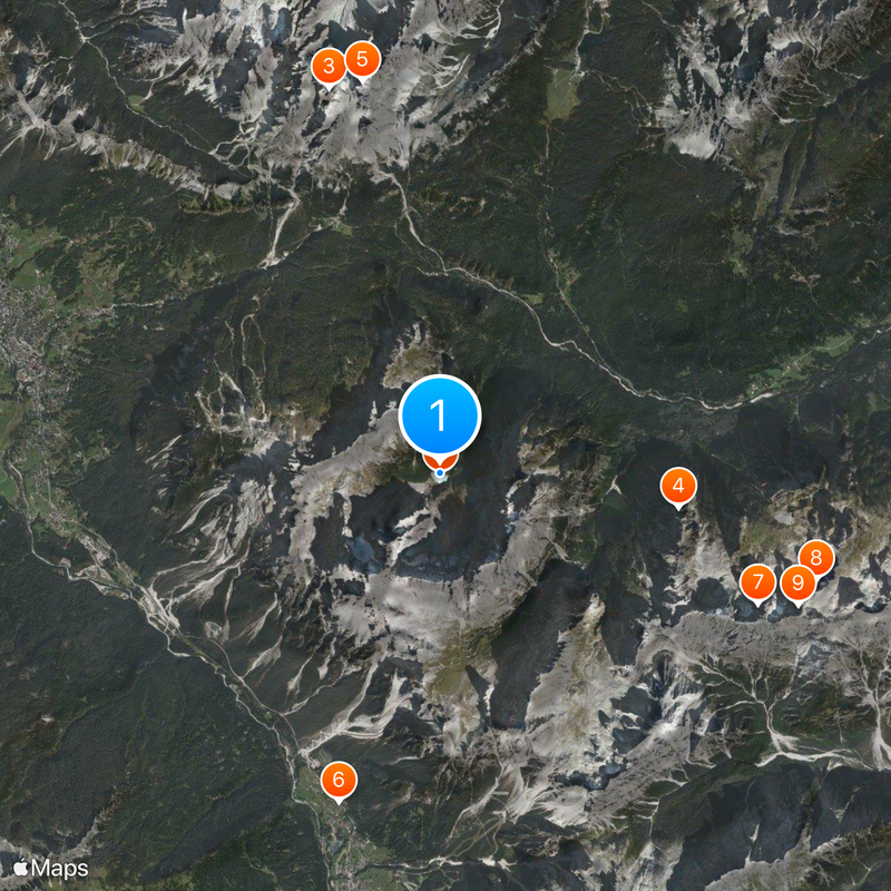 Lago del Sorapíss Map
