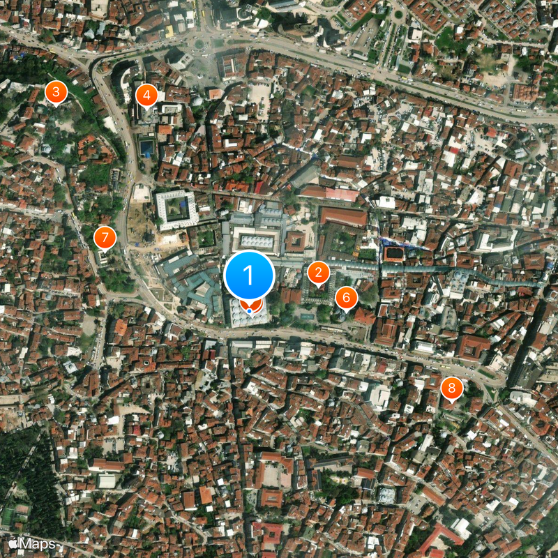 Bursa Grand Mosque Kaart