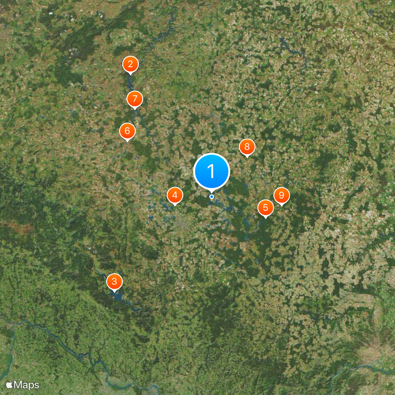 South Bohemian Region Map