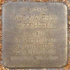 Stolperstein dedicated to Kurt Manfred Hirschfeld