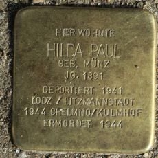 Stolperstein dedicated to Hilda Paul