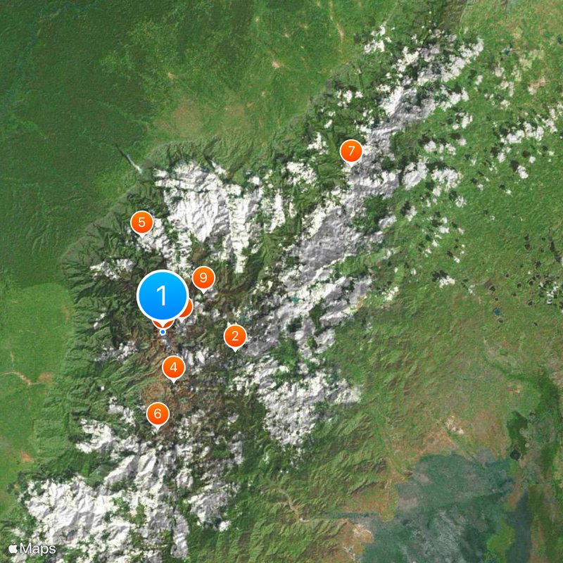 Rwenzori Mountains Map