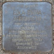 Stolperstein dedicated to Egla Emma Ahronheim