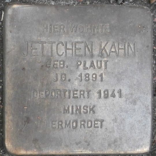 Stolperstein en memoria de Jettchen Kahn