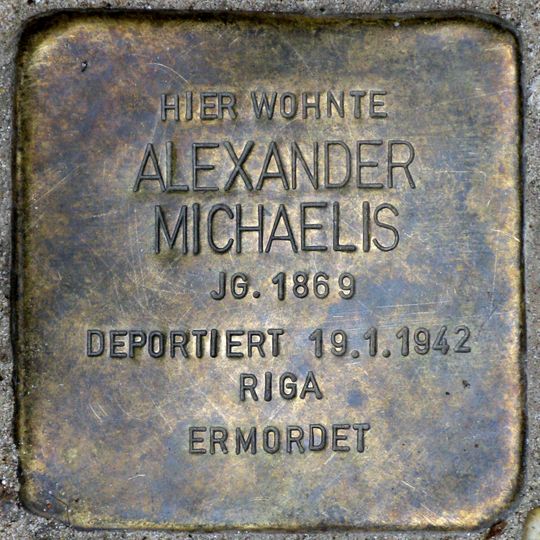 Stolperstein en memoria de Alexander Michaelis