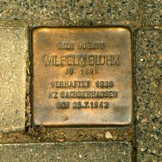 Stolperstein dedicated to Wilhelm Bluhm