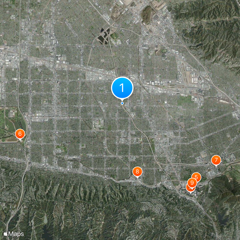 Hollywood Freeway Map
