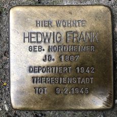 Stolperstein à la mémoire de Hedwig Frank