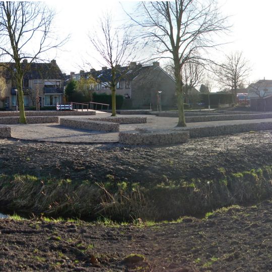 Terrein waarin aanleg en overblijfselen van het slot Maelstede