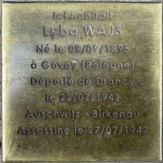 Stolperstein à la mémoire de Lyba Wajs