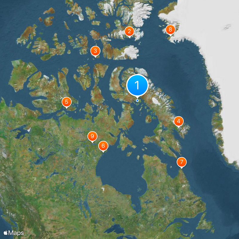 Región Qikiqtaaluk Mapa