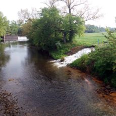 River weir on Weiße Elster near Bornitz
