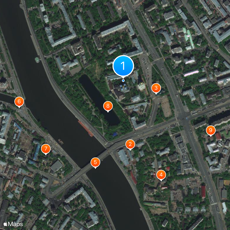 Monastère Novospassky Carte