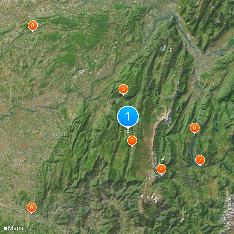 Macizo de Vercors Mapa