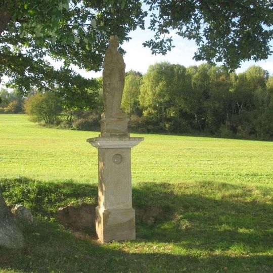 Socha svaté Barbory jižně od Kolešova