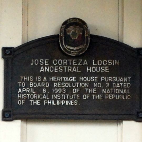 Jose Corteza Locsin Ancestral House historical marker