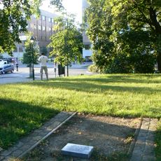 Memorial of the first electric tram line in Prague