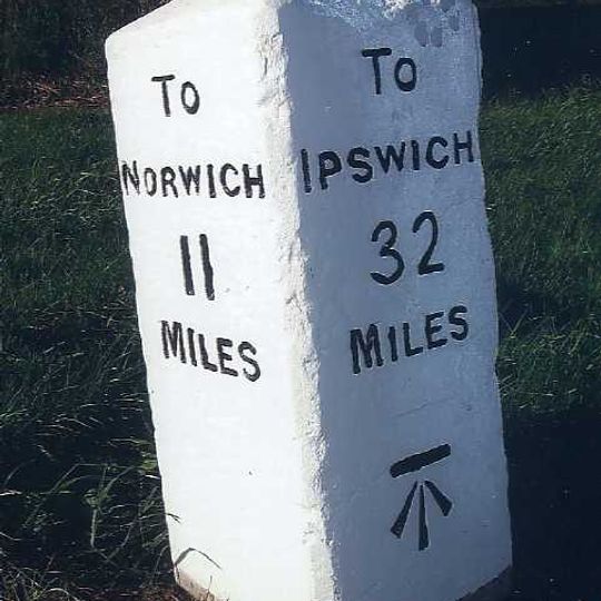 Milestone, 15m S of jct with Lime Tree Avenue