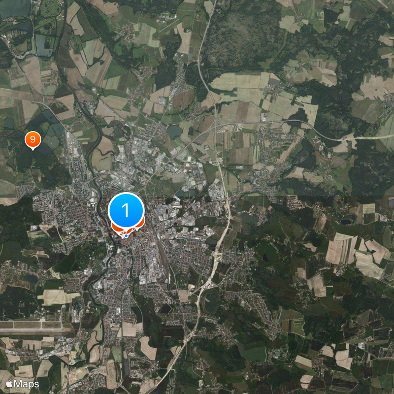 Czeskie Budziejowice Mapa