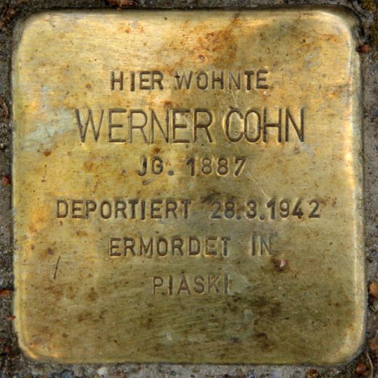 Stolperstein dedicated to Werner Cohn