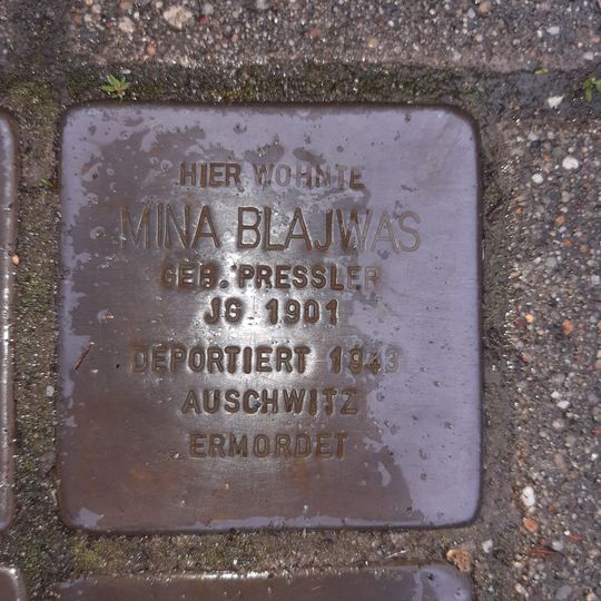 Stolperstein en memoria de Mina Blajwas