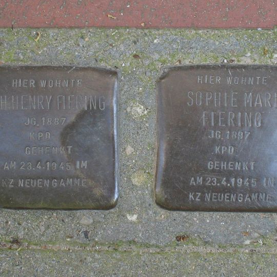Stolperstein en memoria de Sophie Marie Fiering