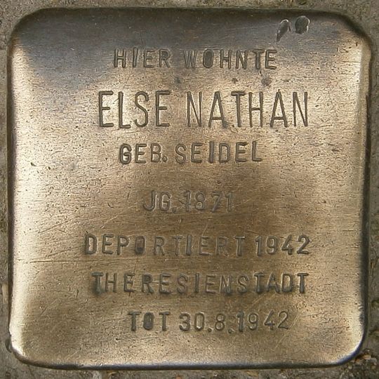 Stolperstein dedicated to Else Nathan