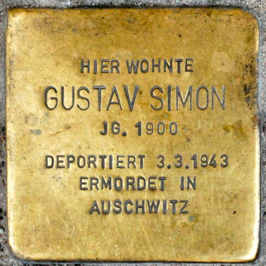 Stolperstein à la mémoire de Gustav Simon