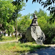Statue of Pavel Bazhov in Kopeysk