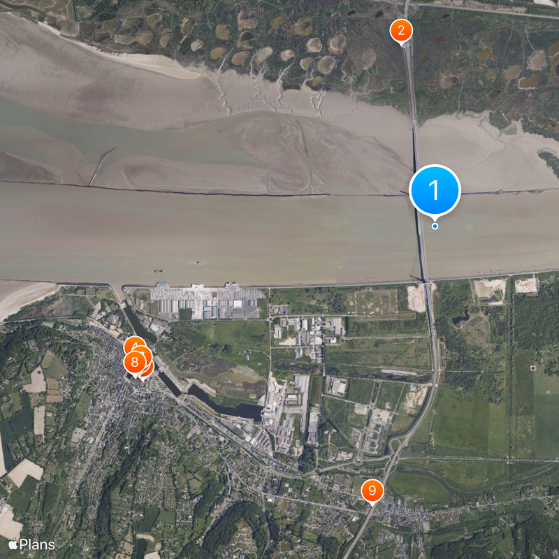 Puente de Normandía Mapa