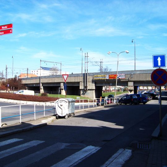Railway bridge over Zákolanský potok in Kralupy nad Vltavou