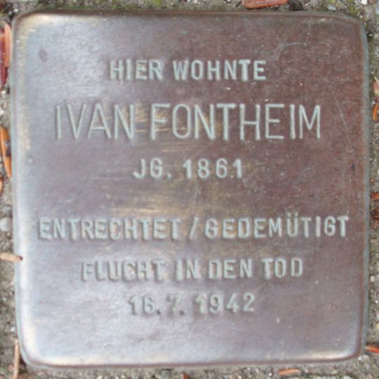 Stolperstein dedicated to Ivan Fontheim