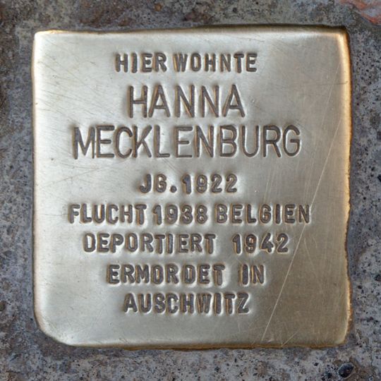 Stolperstein en memoria de Hanna Mecklenburg