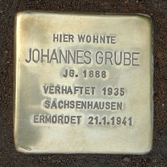 Stolperstein voor Johannes Grube