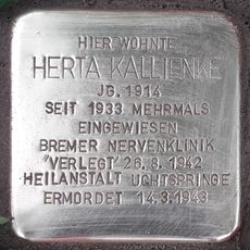 Stolperstein en memoria de Herta Kallienke