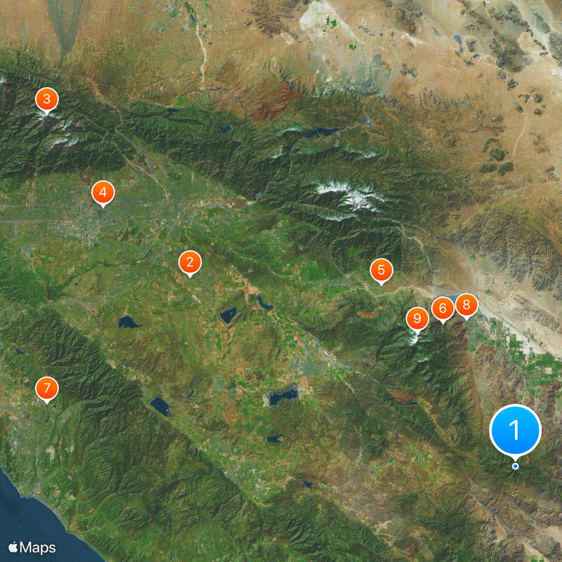 San Bernardino National Forest Map