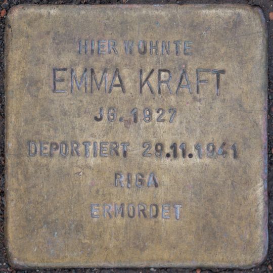 Stolperstein en memoria de Emma Kraft