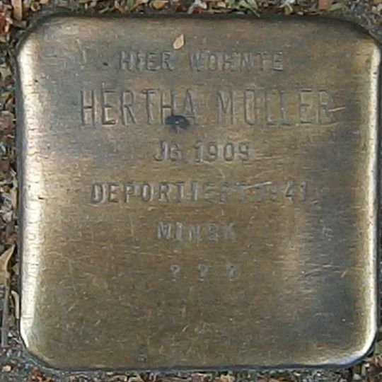 Stolperstein dedicated to Hertha Müller