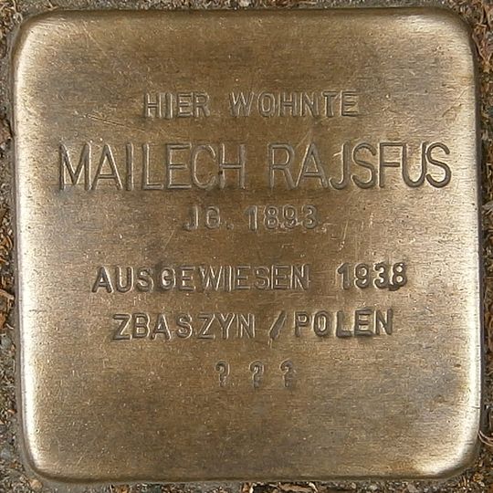 Stolperstein en memoria de Mailech Rajsfus