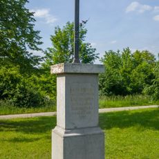 Křížek na bývalém hřbitově v Brně-Maloměřicích