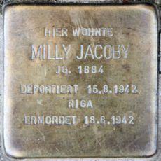 Stolperstein dedicated to Milly Jacoby