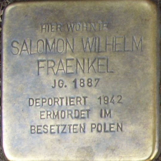 Stolperstein en memoria de Ernst Wilhelm Fraenkel