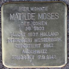 Stolperstein dedicated to Mathilde Moses
