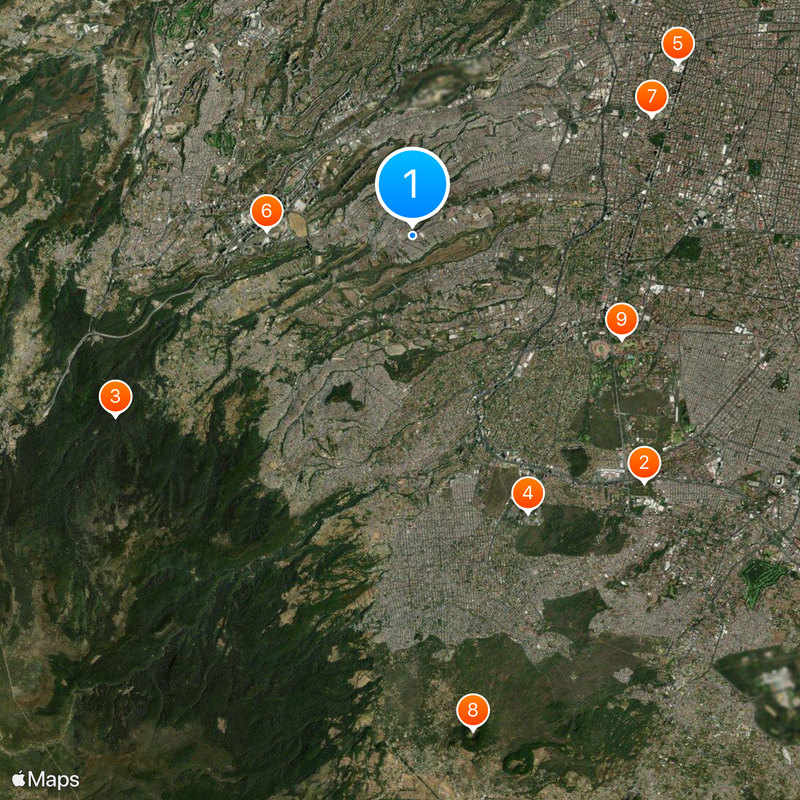 Álvaro Obregón Karte