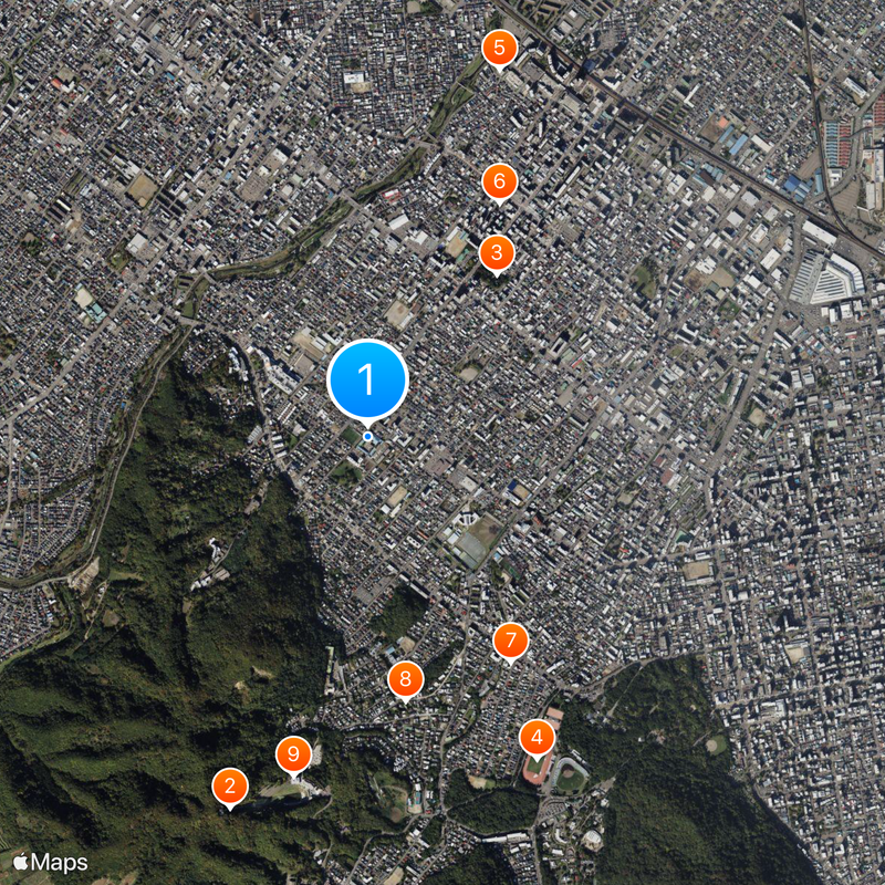 Sapporo Yamanote High School Map