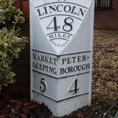 Milepost, Lincoln Road, Werrington, opp. jct with Salisbury Road