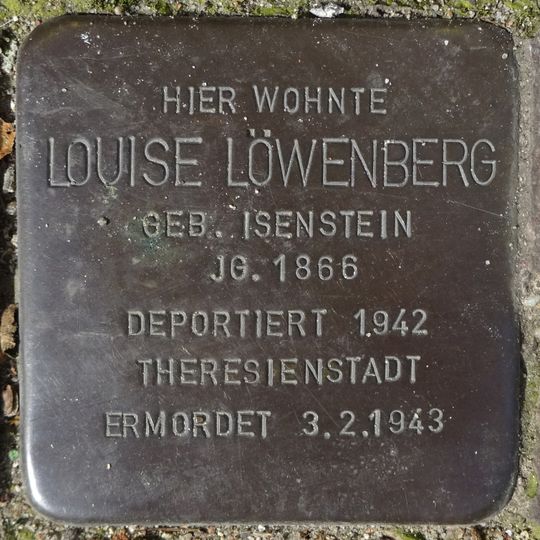 Stolperstein en memoria de Louise Löwenberg