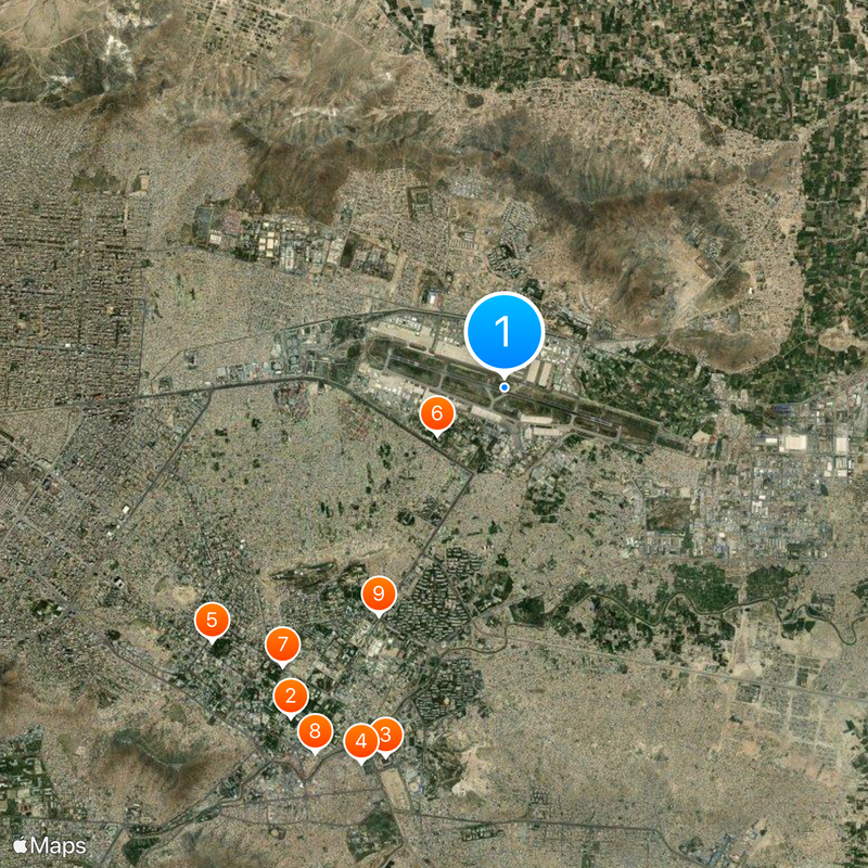 Kabul International Airport Map