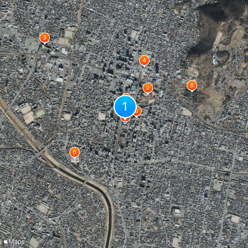 Kōfu Basin Map
