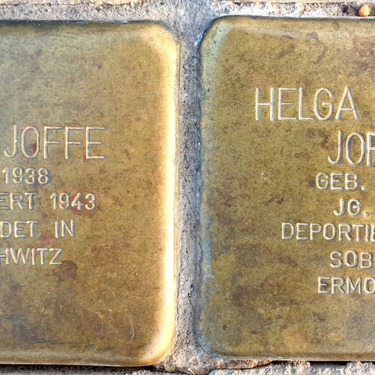 Stolperstein à la mémoire de Helga Gisela Juliane Joffe